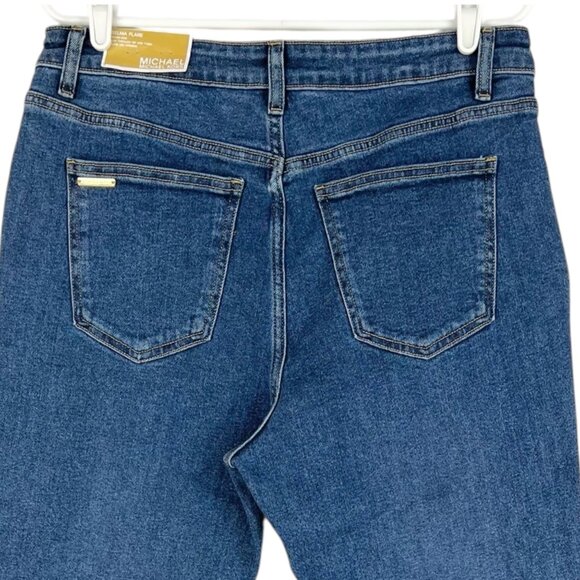 Michael Kors Women's Selma Stretch Flare Slim Blue Denim Jeans Size 14 NWT - Picture 4 of 14